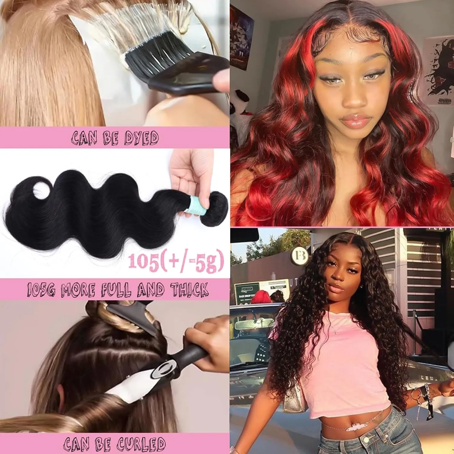 12A Body Wave Bundles Human Hair 100% Unprocessed Brazilian Virgin Hair Bundles 4 Bundles Curly Human Hair for Women(12 Inch)