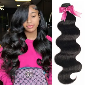 12A Body Wave Bundles Human Hair 100% Unprocessed Brazilian Virgin Hair Bundles 4 Bundles Curly Human Hair for Women(12 Inch)