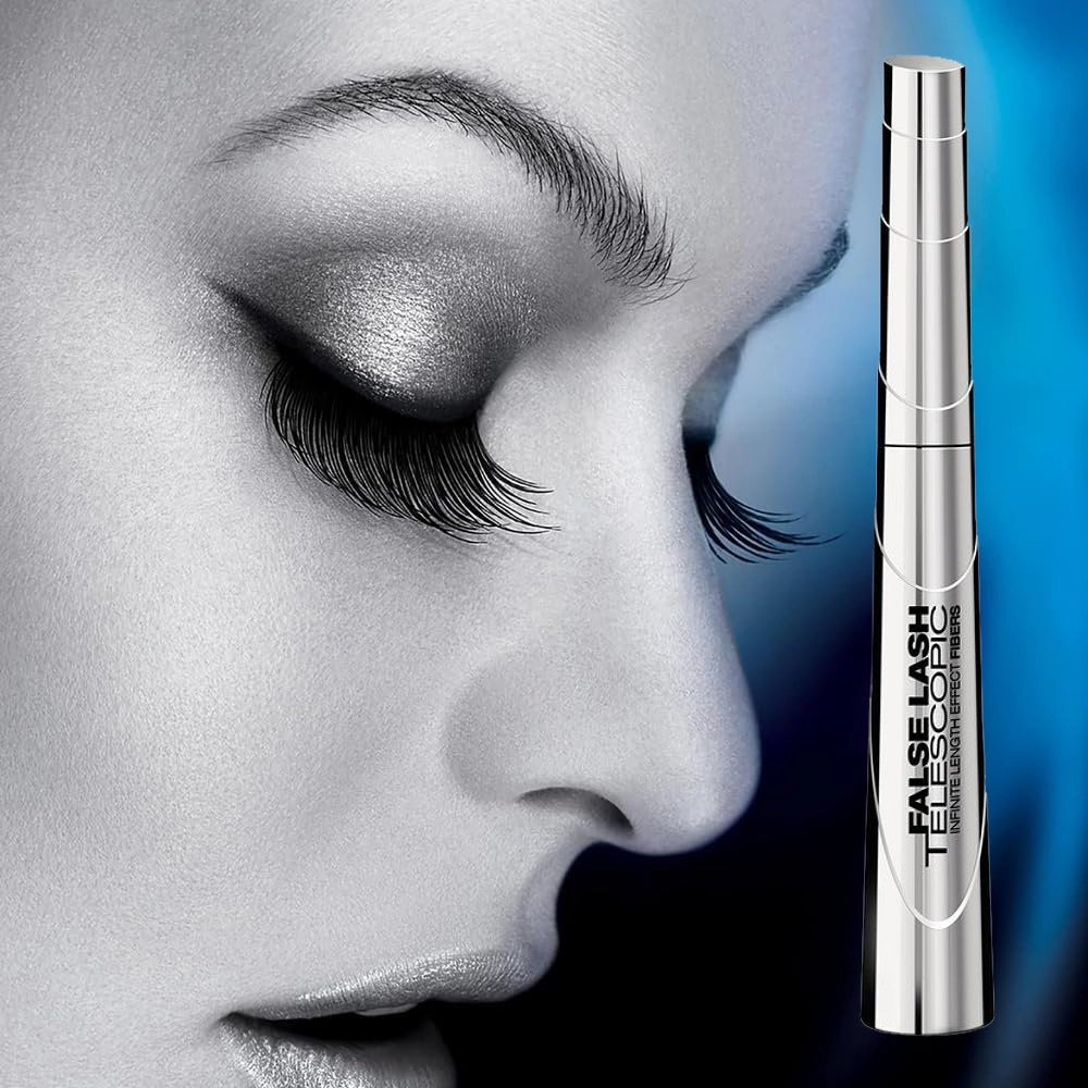 12x L'Oreal Paris Telescopic Lengthening Mascara 9ml Magnetic Black