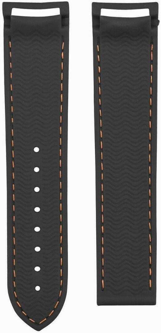 20-22MM Rubber Diver Strap Band for Omega SEAMASTER Planet Curved END   Clasp