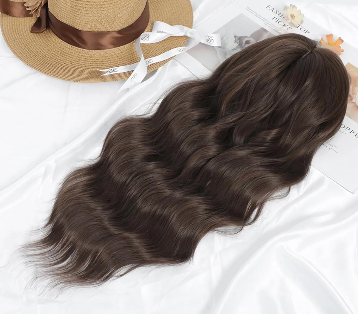 20" Wavy Hair Topper 6.5"x6.5" Base Size Hair Toppers for Women with Thinning Hairtoppers Hairpieces Synthetic hair Wig Wavy Clip in