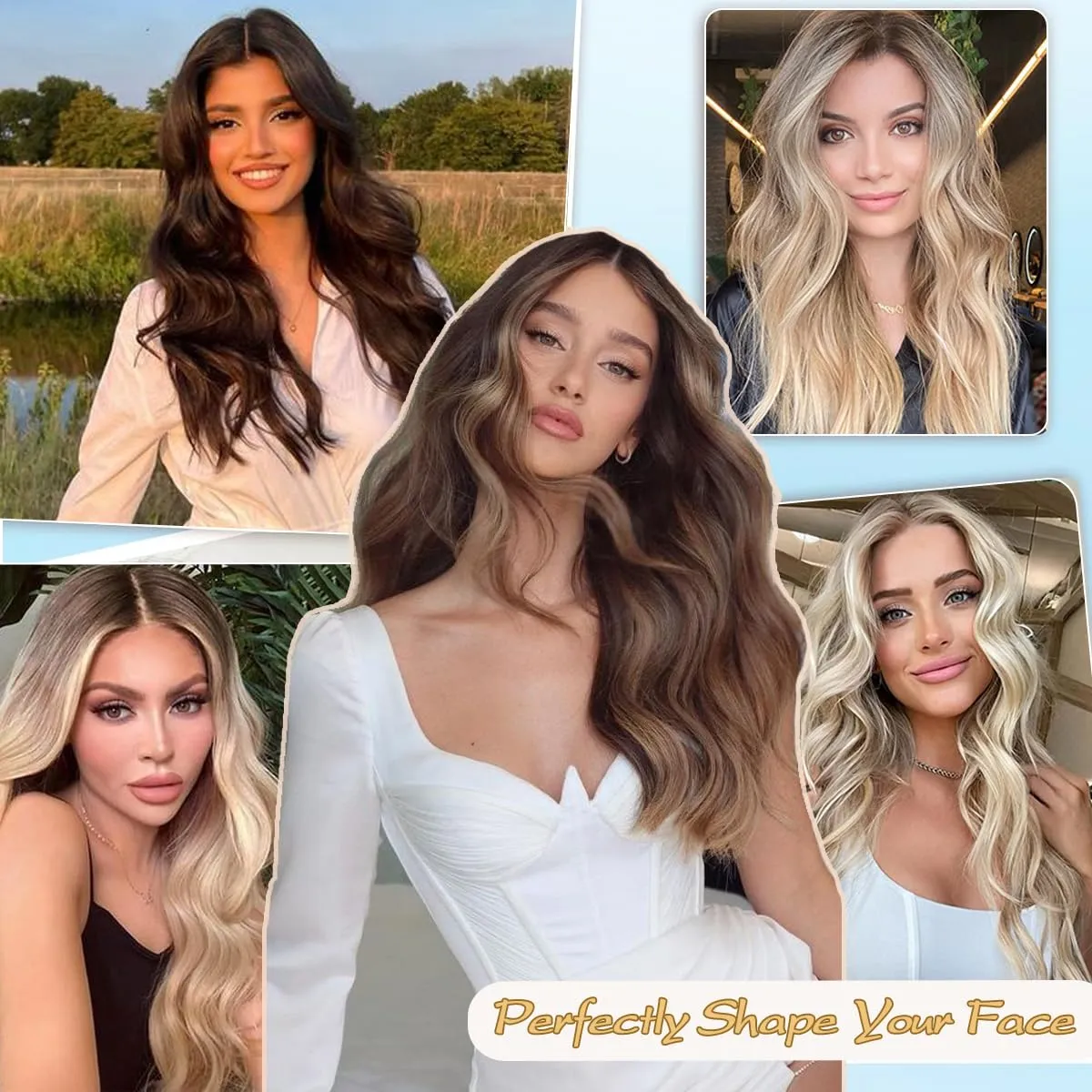 20" Wavy Hair Topper 6.5"x6.5" Base Size Hair Toppers for Women with Thinning Hairtoppers Hairpieces Synthetic hair Wig Wavy Clip in
