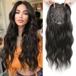 20" Wavy Toppers for Women - Add Volume, 6.5"x6.5" Base, Synthetic Hair Pieces for Thinning Hair