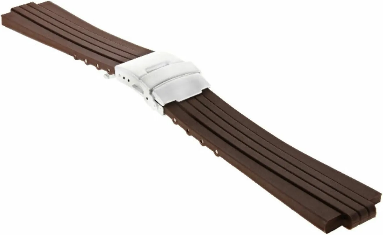 23-24MM Soft Rubber Diver Strap Band Ribbed for ORIS TT1/TT2 F1 Watch 10MM-11MM