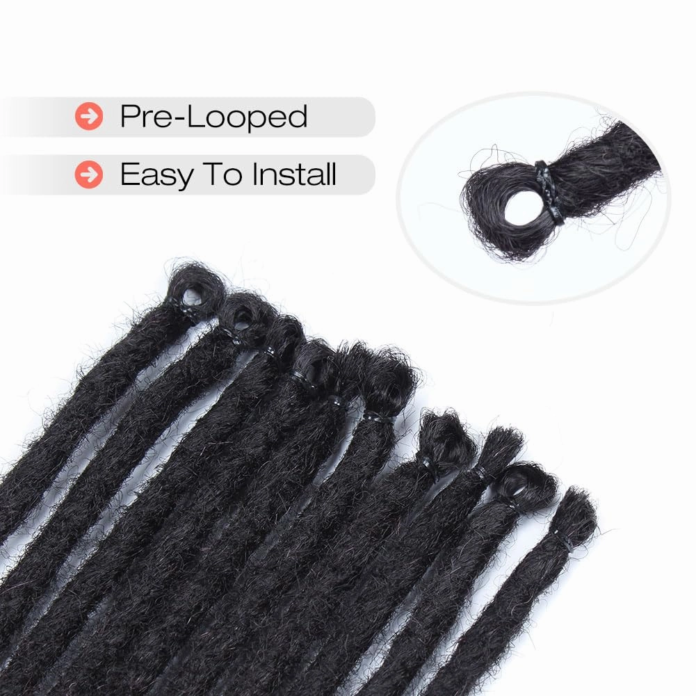 24" SE Thick Dreadlocks Extensions,40 pcs Crochet Dread Braidings Of Synthetic Hair Hip Hop Style For Women and Man, 1B/Maroon Red