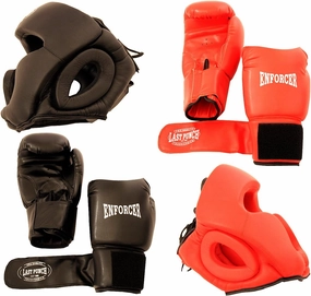 2 Pairs Pro Boxing Gloves & Pro Head Gears Pro Quality (1)