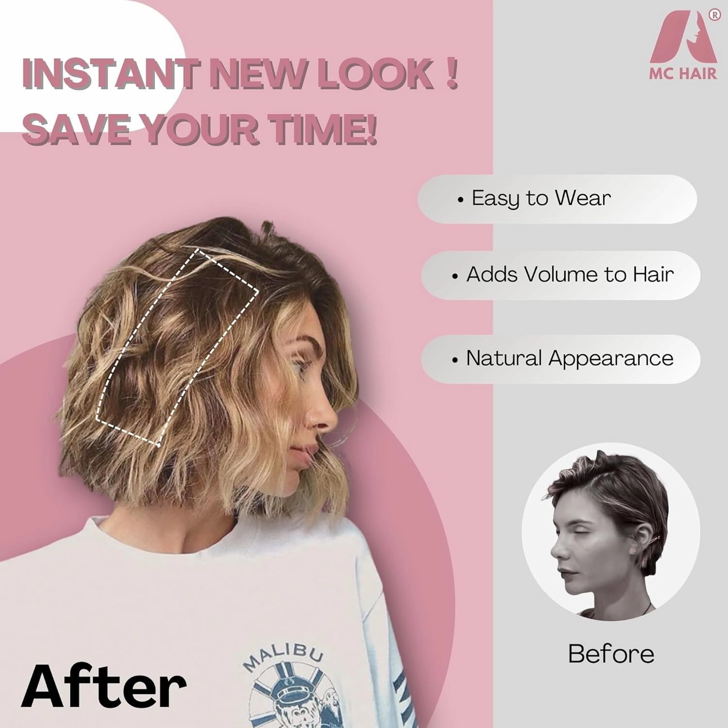 2 Pcs Short Clip in Hair Extensions, Human Hair Clip in Extensions Women Adding Volume 6 inch Golden Blonde