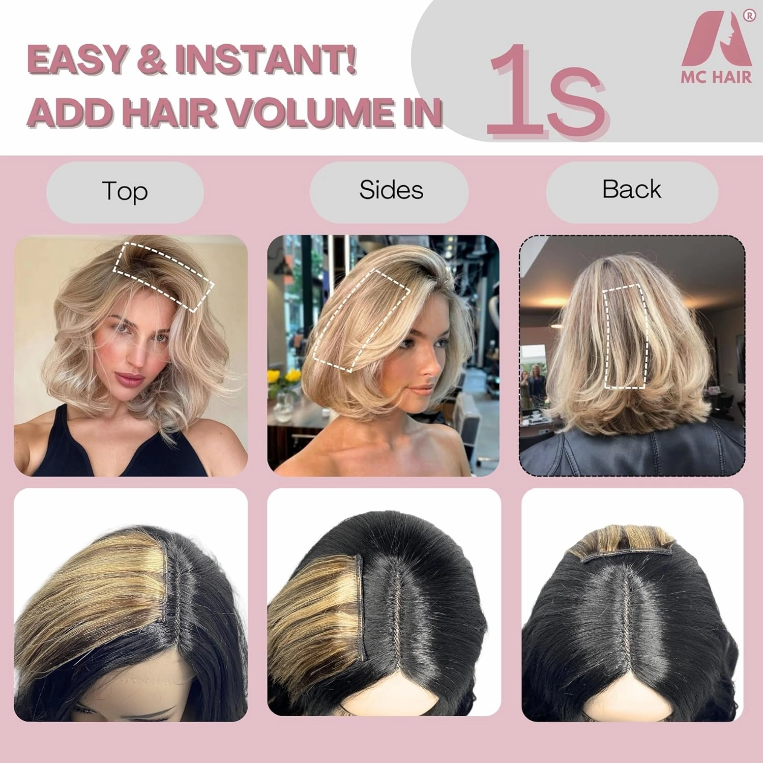 2 Pcs Short Hair Extensions, Extensions Clip in Human Hair for Women Adding Volume 6 inch Dark Brown
