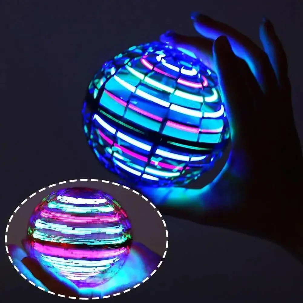 360 Degree Rotating mini UFO Flying Ball red