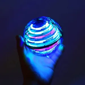 360 Degree Rotating mini UFO Flying Ball red