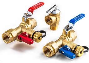 3/4 Inch IPS Valve Kit for Isolator Tankless Water Heater, Quality Brass Build for Rheem, Rinnai, Ecosmart, Navien
