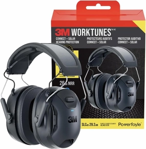 3M WorkTunes Connect   Solar Wireless Hearing Protector with Bluetooth Technology, Bluetooth Hearing Protection with a 26 dB Noise Reduction Rating