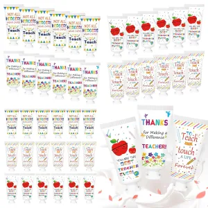 50 Pcs Hand Cream Gifts Bulk, Inspirational Figure Hydrating and Soothing Hand Lotion for Wedding Guests Baby Shower Party Favors Supplies (Teacher, S)