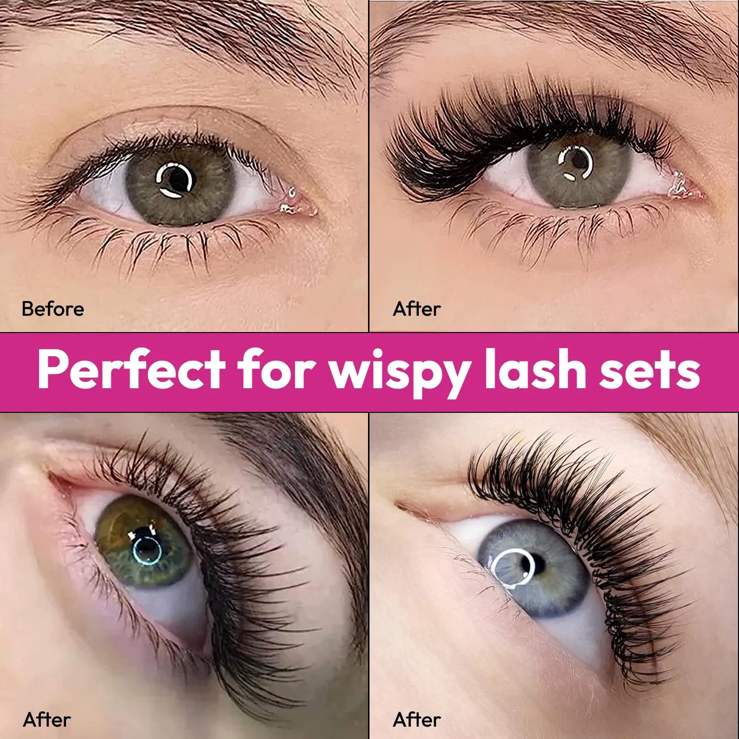500 Wispy Promade Fans - 9D 0.05 Size 12mm Curl CC - Natural Wispy Lashes Loose Premade Lash Fans for Eyelash Extensions Handmade Pre Made Eyelashes for Spiky, Volume, Natural Look