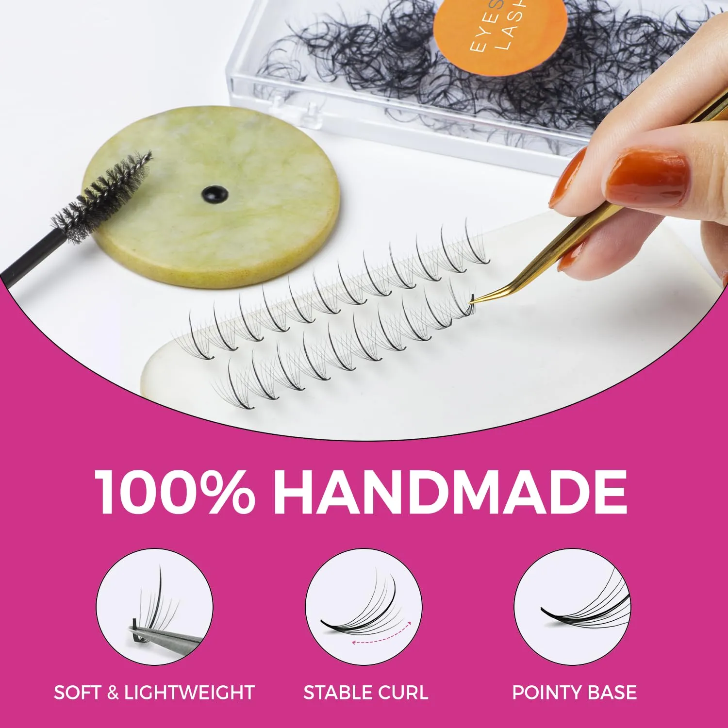 500 Wispy Promade Fans - 9D 0.05 Size 12mm Curl CC - Natural Wispy Lashes Loose Premade Lash Fans for Eyelash Extensions Handmade Pre Made Eyelashes for Spiky, Volume, Natural Look