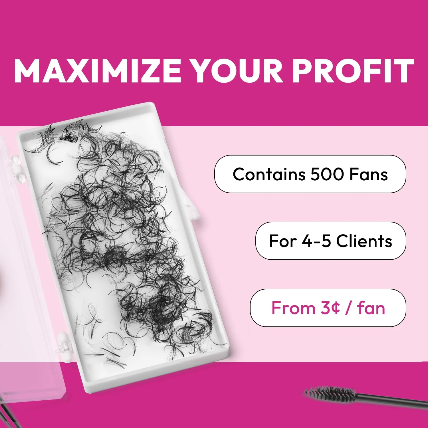 500 Wispy Promade Fans - 9D 0.05 Size 12mm Curl CC - Natural Wispy Lashes Loose Premade Lash Fans for Eyelash Extensions Handmade Pre Made Eyelashes for Spiky, Volume, Natural Look