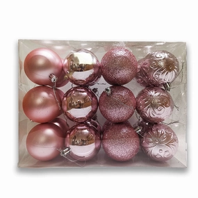 70mm X 24pc BAUBLE BARREL - PALE PINK