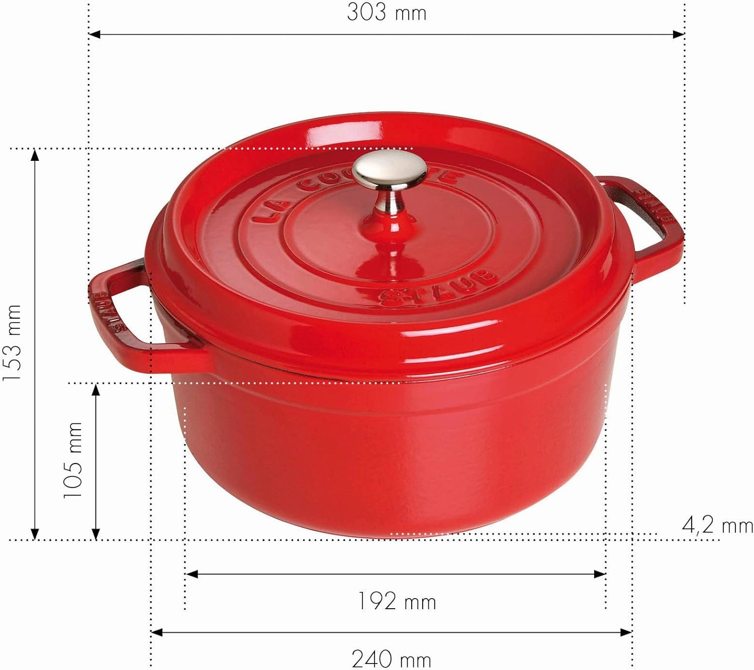 7-Qt. Round Dutch Oven Color: Cherry