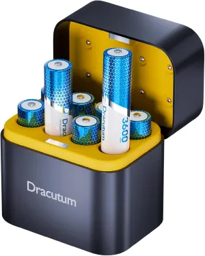 AA Rechargeable Batteries Lithium 8 Pack with Charger - 1.5V 3600mWh High Capacity Rechargeable AA Batteries, 2000 Cycles Long-Lasting Li-ion Doubel A Batteries for Blink Outdoor Camera