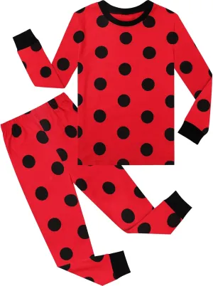A&J DESIGN Cotton Printed Pajamas for 2-14 Years Kids, 2-Piece Pjs Set