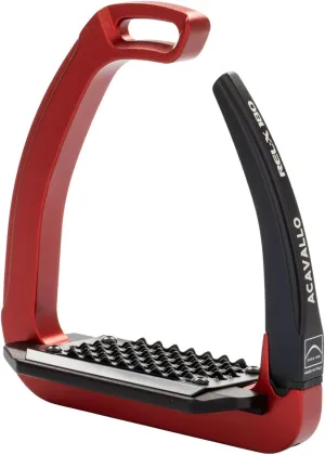 Acavallo Rel-X 180 Stirrups, One Size, Crimson Red
