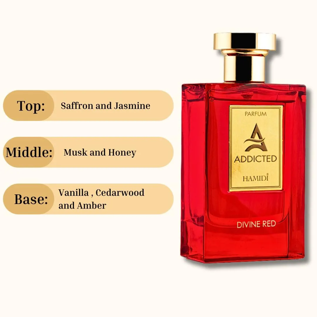 ADDICTED DIVINE RED Perfumes for Women & Men, Long Lasting perfume 120ML (4 OZ) Unisex Perfume, A Refreshing Eau de parfum, Elevate Your Senses With This Exquisite Fragrance