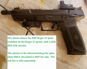 ADE Optic Mounting Plate for Ruger 57 / Ruger 5.7 Pistol - Compatible with Trijicon RMR/SRO, RD3-019 Stingray, RD3-022 Artemis,RD3-019 Stingray,RD3-020 Raptor,RD3-023,Holosun 407C,507C,508T Red Dot