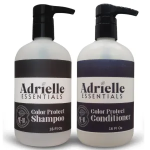 Adrielle Essentials Spring Mint Scented Color Protect Hair Shampoo and Conditioner Set, 16 Oz Shampoo - 16 Oz Conditioner