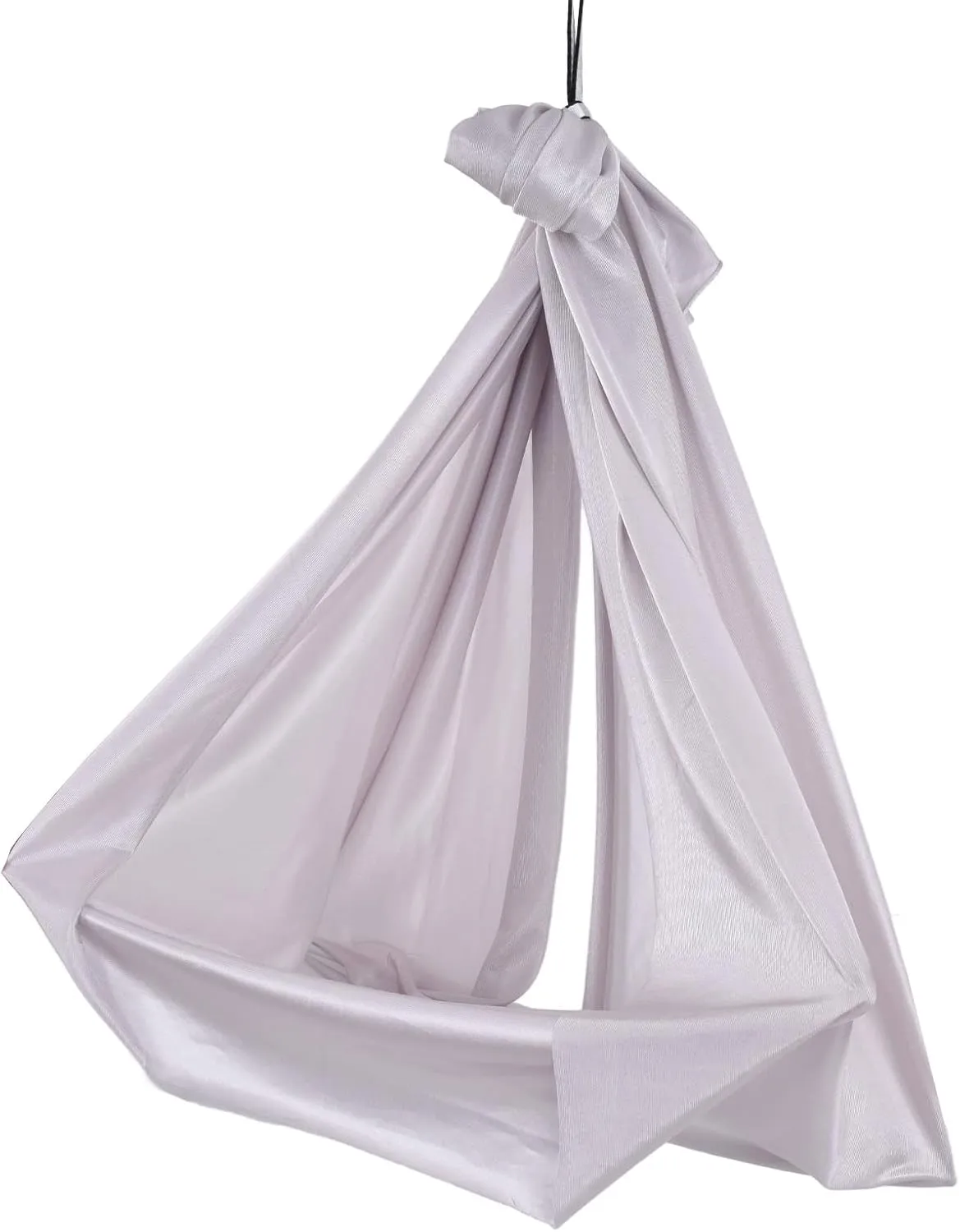 Aerial Silk, Yoga Hammock Strength Training Inversion Equipment Safe Breathable Elastic Hammock Yoga Swing for Yoga Swing, Yoga Sling, Aerial Dance, Yoga Starter Kit for All, Grey