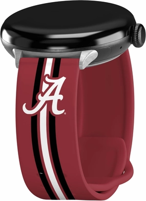 Affinity Bands Alabama Crimson Tide HD Watch Band Compatible with Google Pixel Watch (Long Stripes)