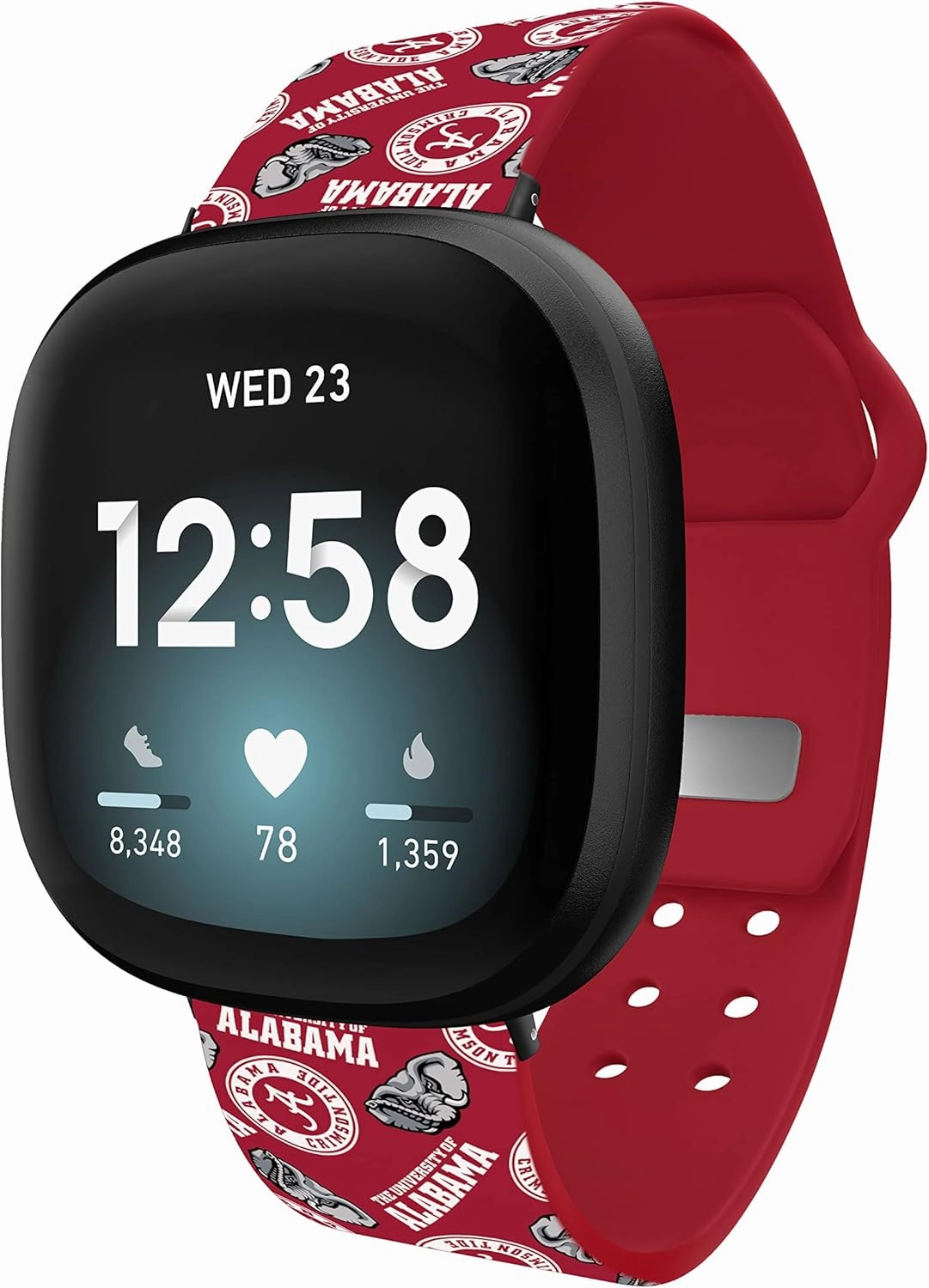 Affinity Bands Alabama Crimson TideHD Watch Band Compatible with Fitbit Versa 3 and Sense