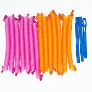 ALAGIRLS 20pcs Hair Curlers Spiral Hair Curlers for Long Hair Other than Hand Implements Non-Electric Curlers 18inch/45cm Magic Curls Hair Rollers with Styling Hooks Heatless