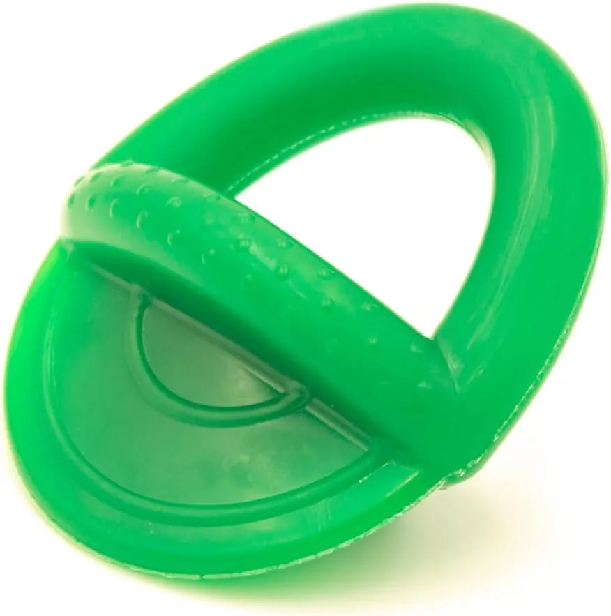 Alpha - Pacifier - Durable Long-Lasting Rubber Dog Fetch Chew Toy for Training - Choose Your Color - 6" L × 3" W × 4" H (Green)