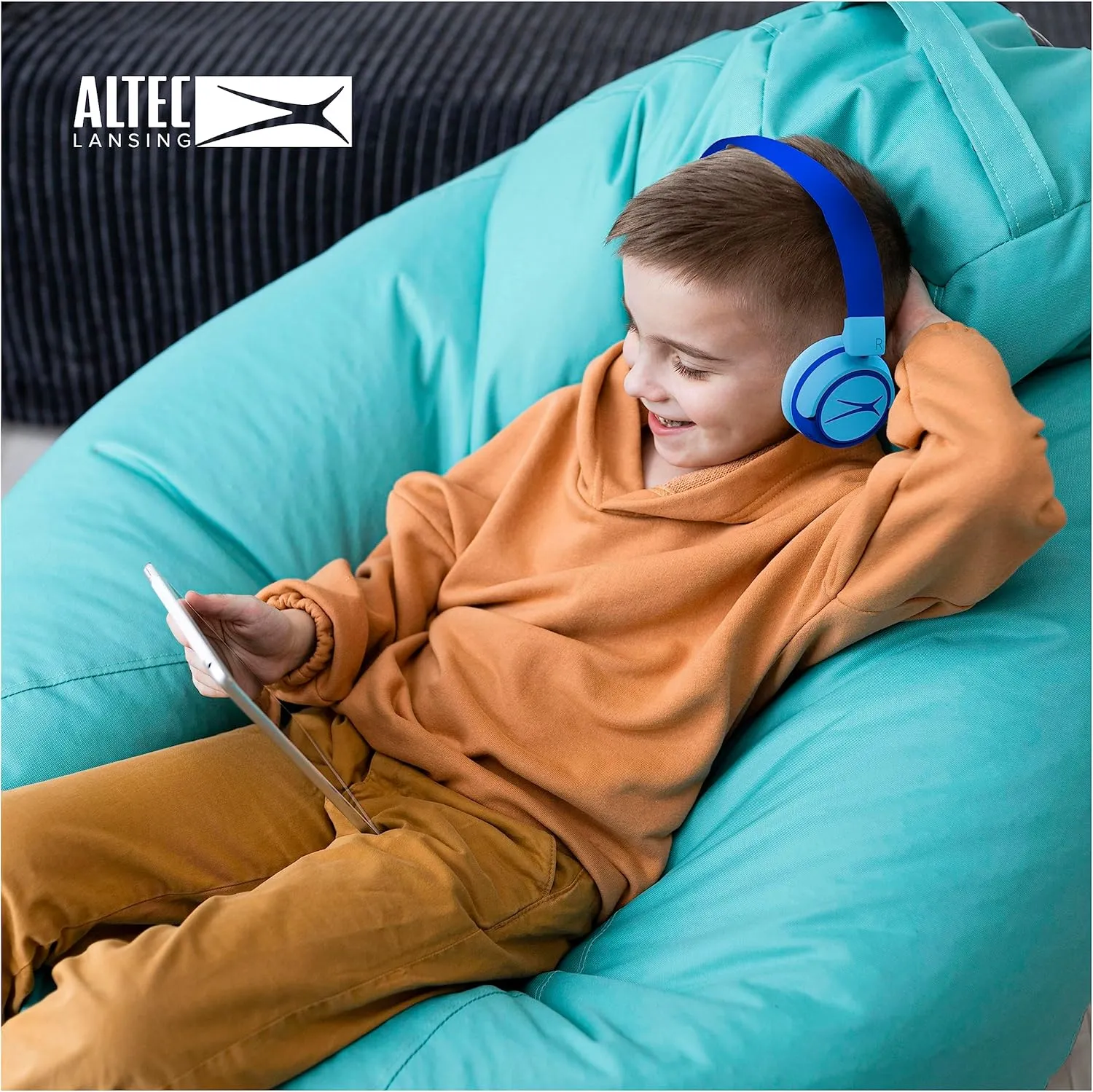 Altec Lansing Kid Safe 2-in-1 Wireless Bluetooth Headphones - Crystal Clear Sound, Safe Volume Limiting, Foldable Design - Enjoy Audio and Protect Your Child's Hearing