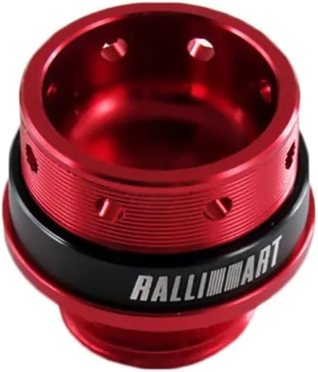 Aluminum Alloy Car Gas Engine Oil Filler Cap Plug Cover Compatible with Mitsubishi Outlander Lancer Montero Raider Galant 3000GT (Red)