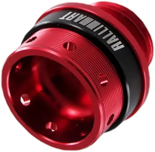 Aluminum Alloy Car Gas Engine Oil Filler Cap Plug Cover Compatible with Mitsubishi Outlander Lancer Montero Raider Galant 3000GT (Red)