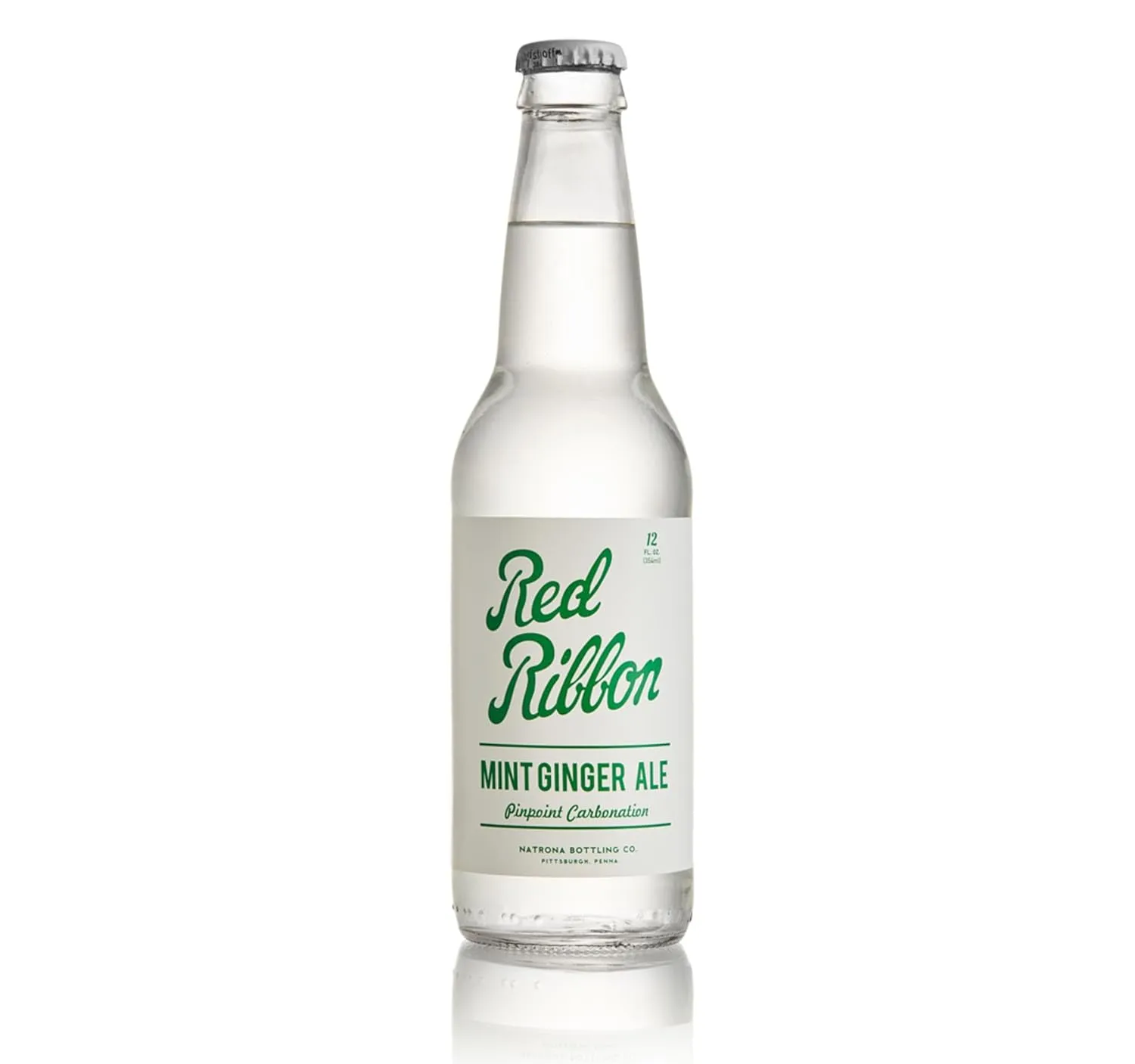 AmishTastes Red Ribbon 12 Oz. Glass Bottle Mint Ginger Ale (Pack of 12)