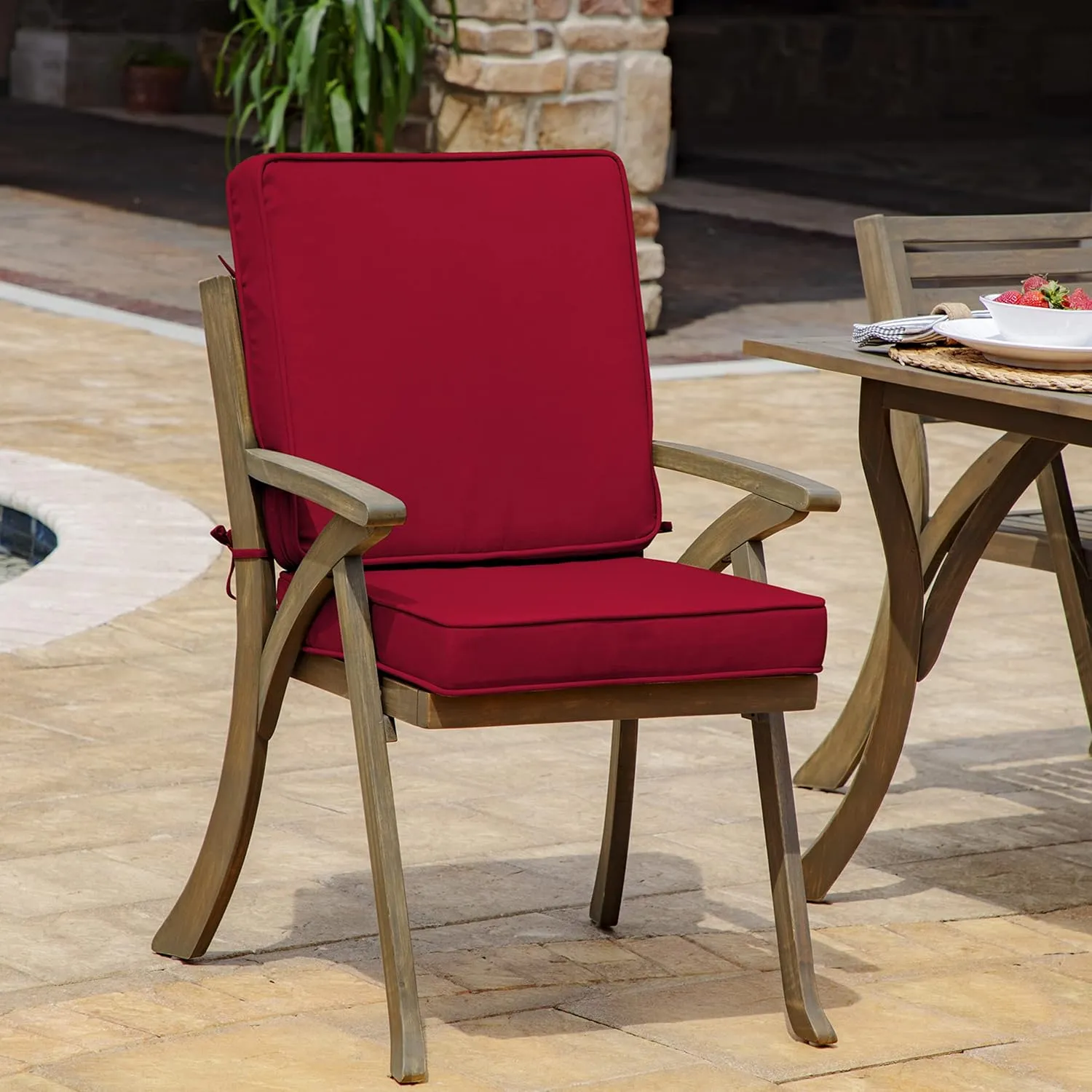 Arden Selections ProFoam Performance Outdoor Chair Cushion 20 x 20, Caliente Red