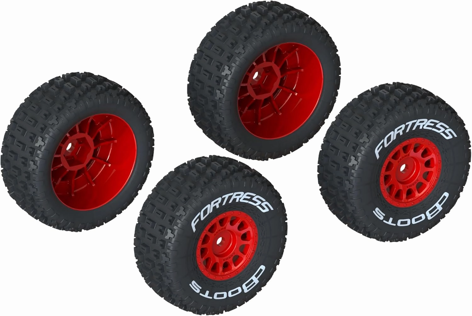 Arrma 550116 dBoots FORTRESS Tire Set Glued Red 2 Pairs