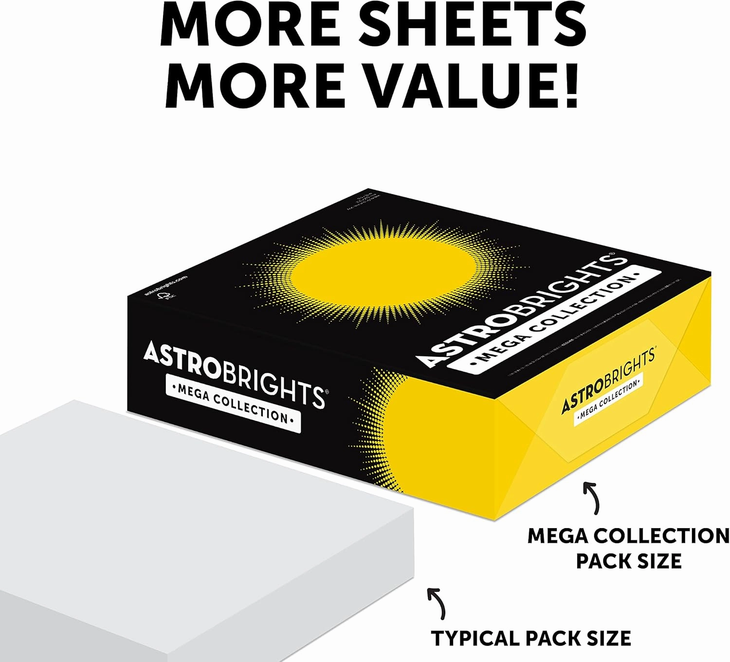 Astrobrights Mega Collection, Colored Paper, Ultra Red, 625 Sheets, 24 lb/89 gsm, 8.5" x 11" - MORE SHEETS! (91692)