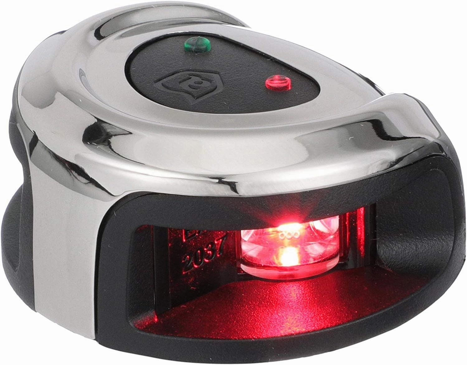 Attwood NV2002SS-7 LightArmor 2-Mile Navigation Lights, Deck Mount, Round, Bi-Color, LED Lighting, Stainless Housing