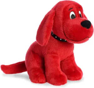Aurora® Playful Clifford® Sitting Clifford Stuffed Animal - Childhood Nostalgia - Lasting Companionship - Red 10 Inches