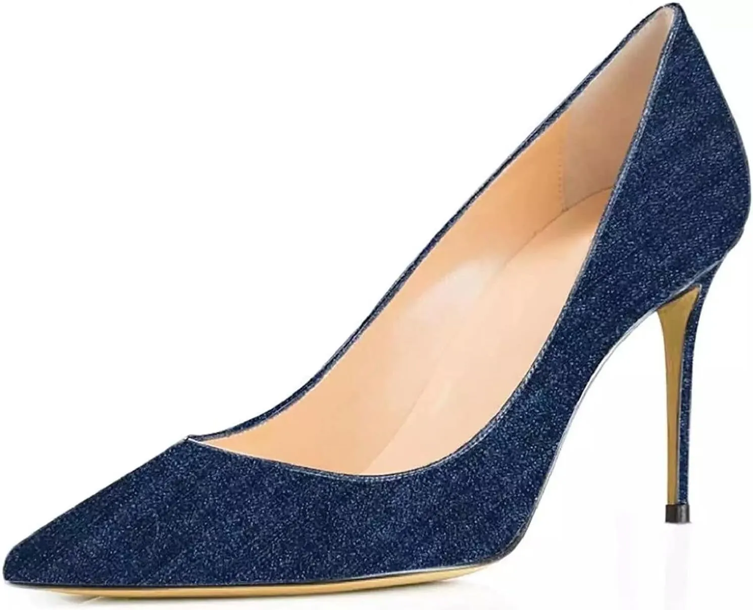Axellion Women's Closed Toe Stiletto Pumps, Pointed Toe High Heels for Wedding, Prom, Office & Daily Wear