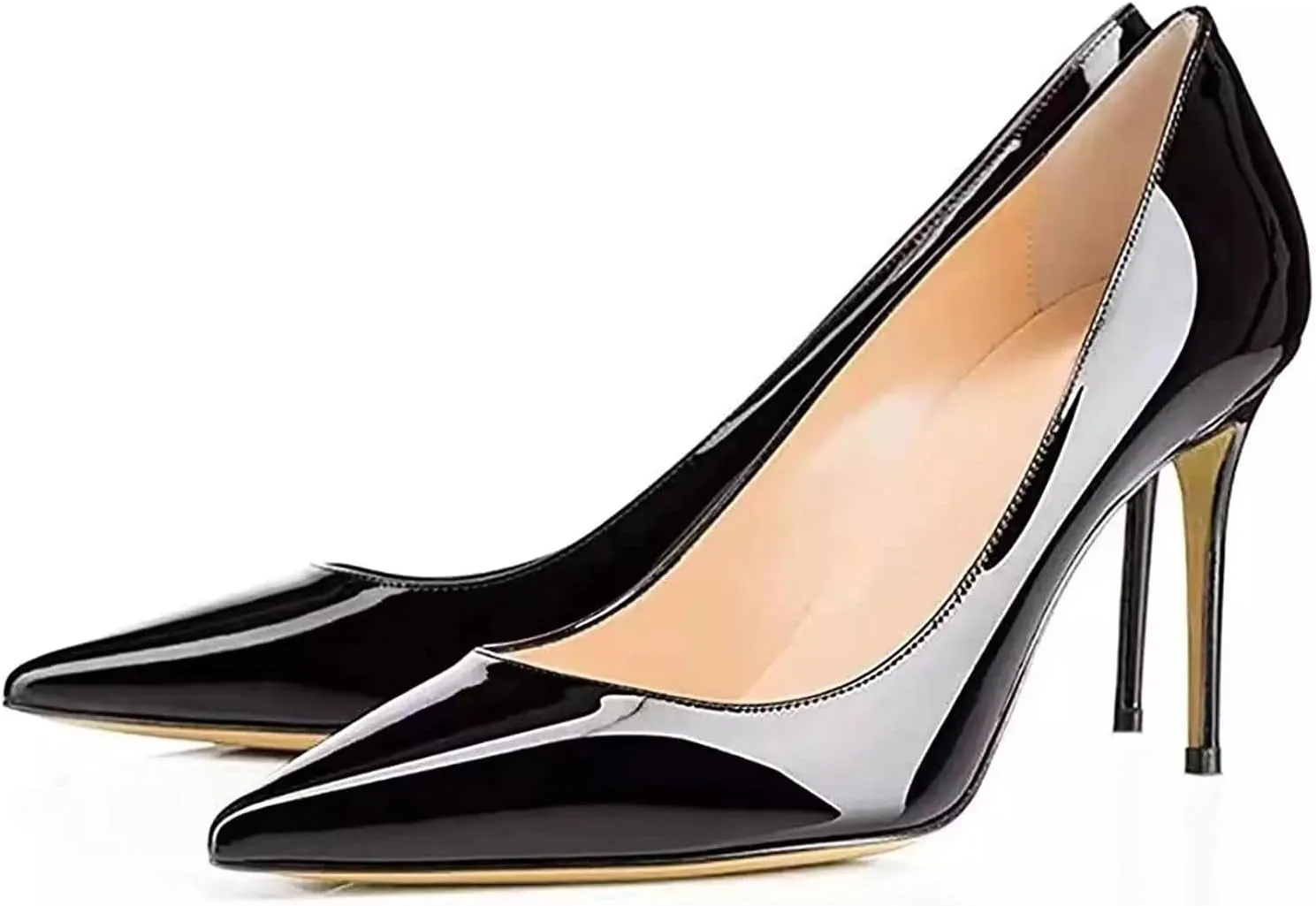 Axellion Women's Closed Toe Stiletto Pumps, Pointed Toe High Heels for Wedding, Prom, Office & Daily Wear