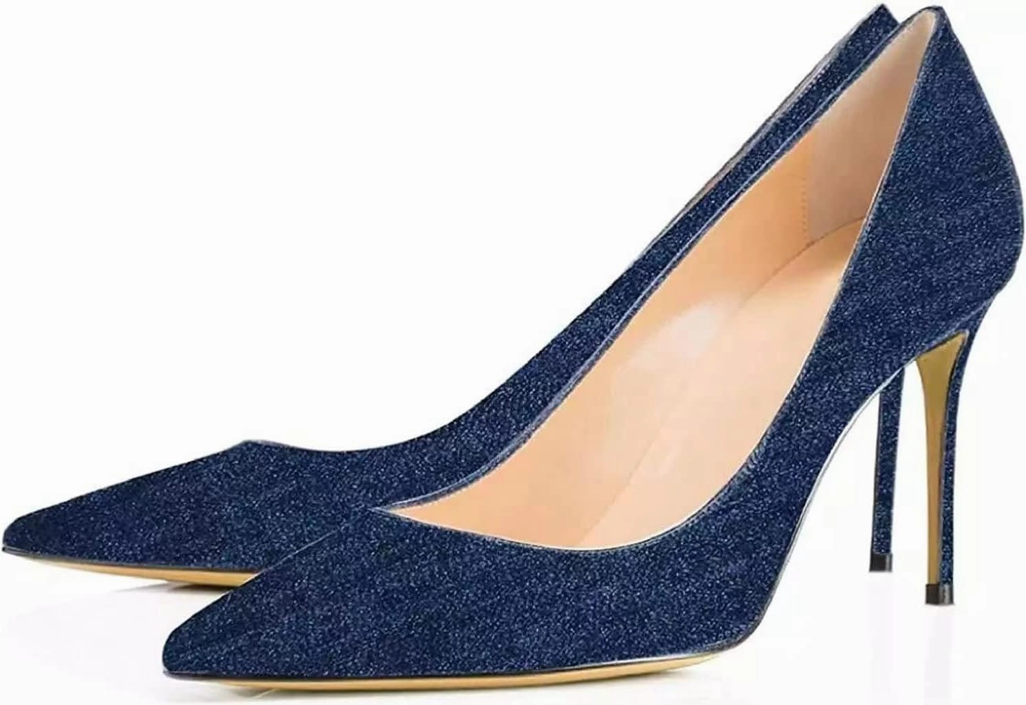 Axellion Women's Closed Toe Stiletto Pumps, Pointed Toe High Heels for Wedding, Prom, Office & Daily Wear