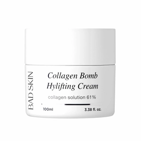 BAD SKIN Collagen Bomb Hylifting Cream 100ml | 6160ppm Collagen Solution & 9 Peptide Complex | Hydrating & Firming Cream | Made in Korea