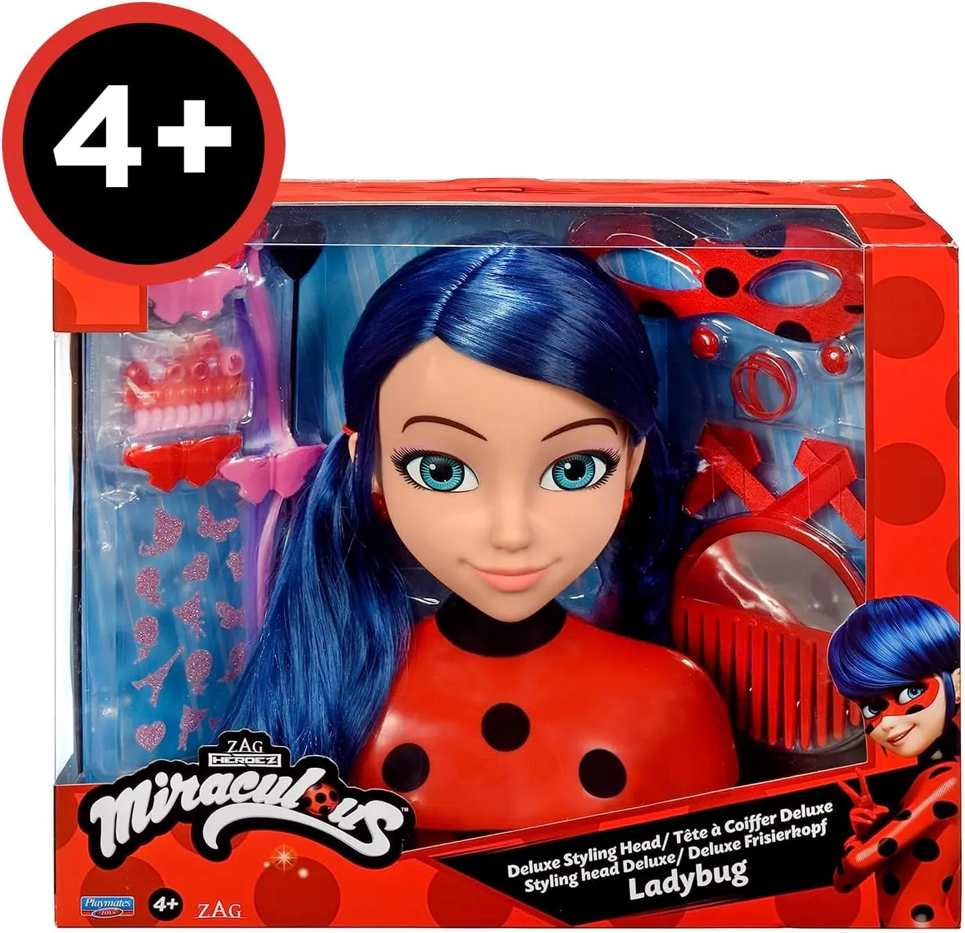 Bandai Miraculous Ladybug Miraculous Deluxe 21 cm Comb Head Marinette   30 Accessories P50247
