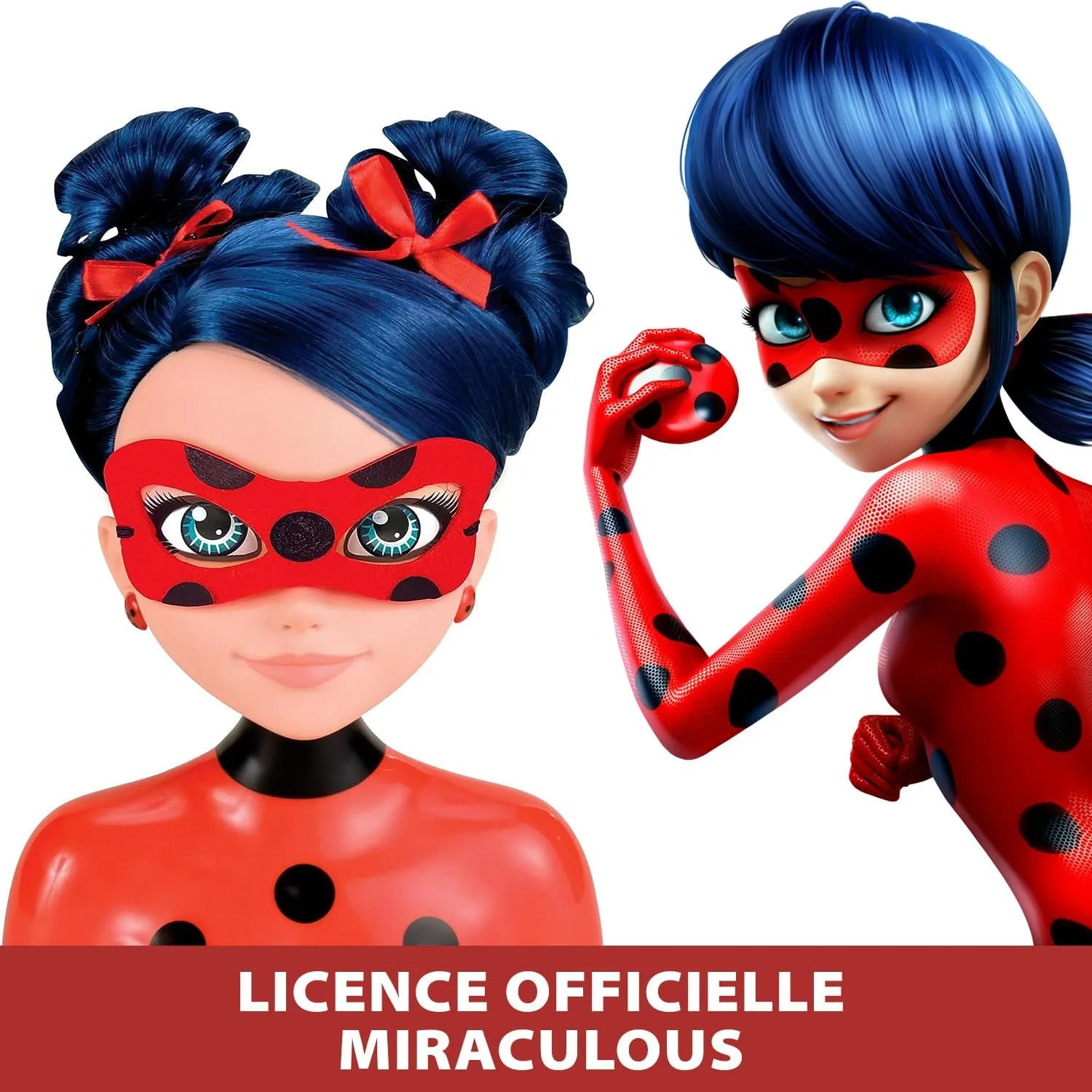 Bandai Miraculous Ladybug Miraculous Deluxe 21 cm Comb Head Marinette   30 Accessories P50247