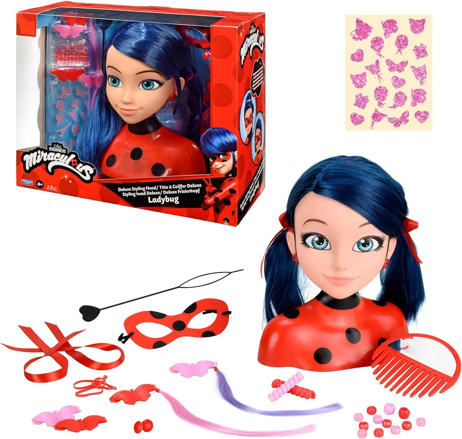 Bandai Miraculous Ladybug Miraculous Deluxe 21 cm Comb Head Marinette   30 Accessories P50247
