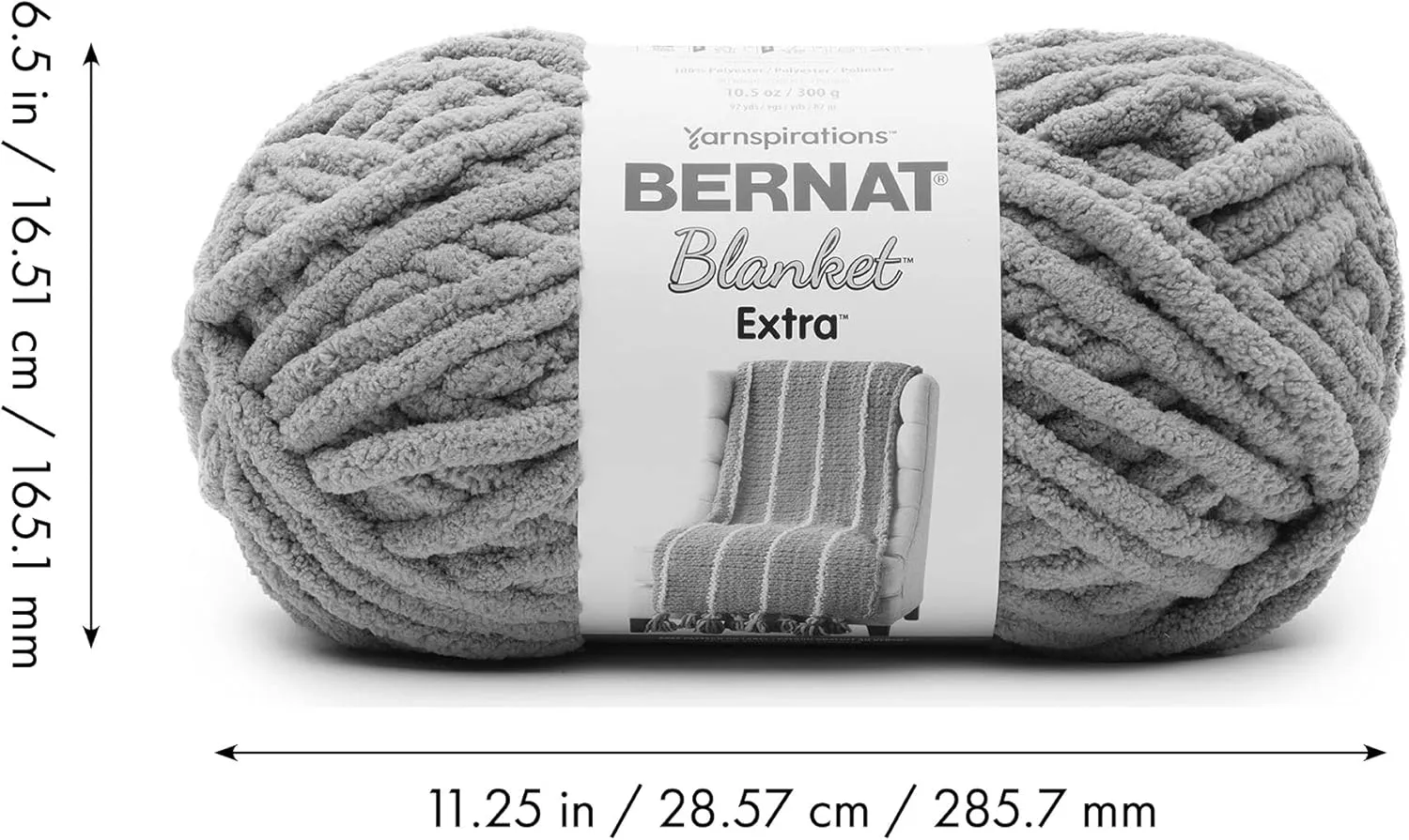 Bernat Blanket Extra Crimson Yarn - 2 Pack of 300g/10.5oz - Polyester - 7 Jumbo - 97 Yards - Knitting/Crochet